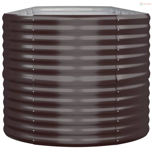 Barna horganyzott acél kerti magaságyás 368x80x68 cm