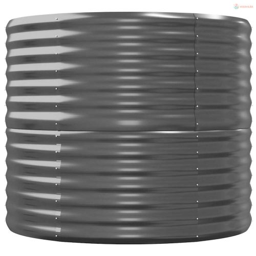 Antracitszürke horganyzott acél kerti magaságyás 368x80x68 cm