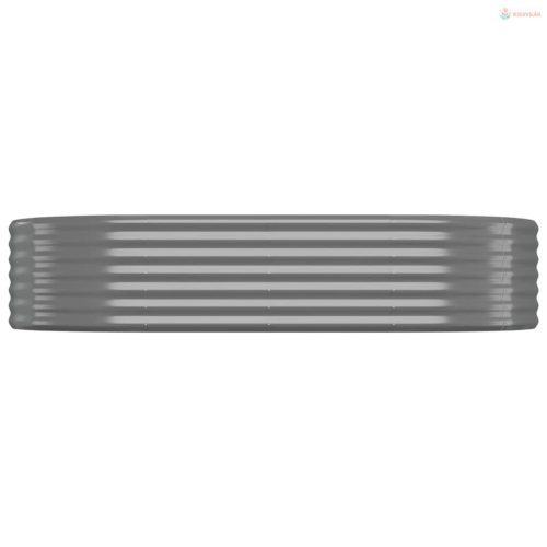 Szürke horganyzott acél kerti magaságyás 175x100x36 cm