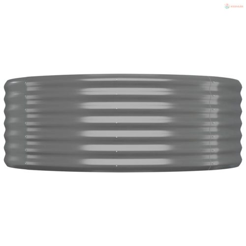 Szürke horganyzott acél kerti magaságyás 175x100x36 cm