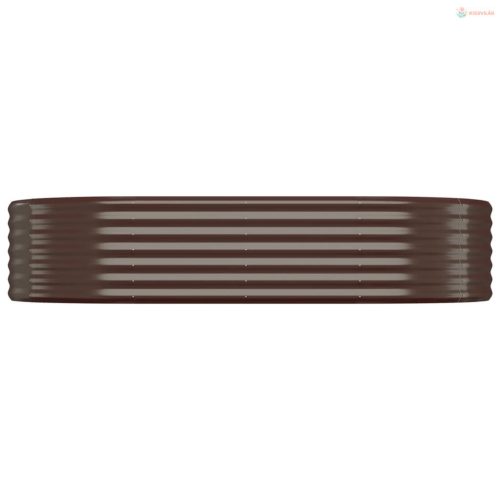 Barna horganyzott acél kerti magaságyás 175x100x36 cm