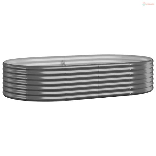 Antracitszürke horganyzott acél kerti magaságyás 175x100x36 cm