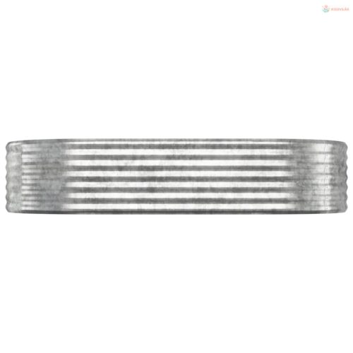 Ezüstszínű horganyzott acél kerti magaságyás 175x100x36 cm