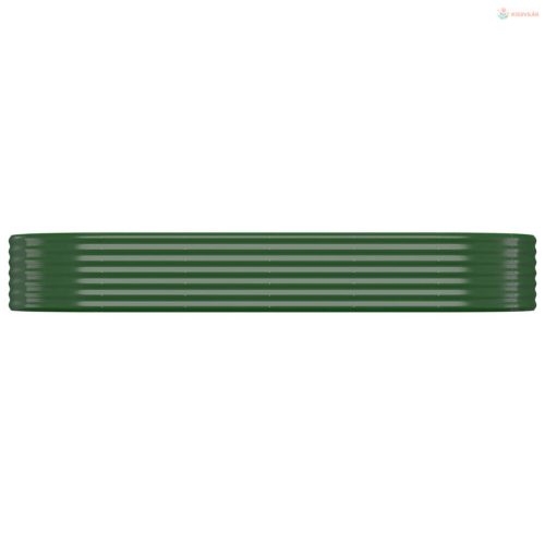 Zöld horganyzott acél kerti magaságyás 249x100x36 cm