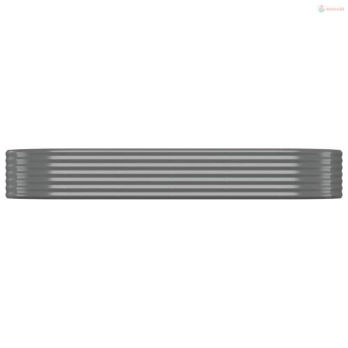 Szürke horganyzott acél kerti magaságyás 249x100x36 cm