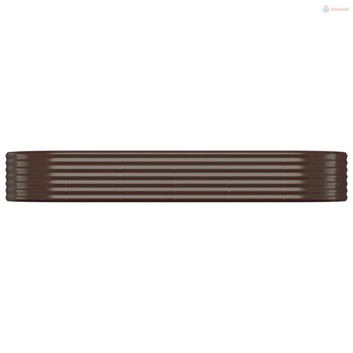 Barna horganyzott acél kerti magaságyás 249x100x36 cm