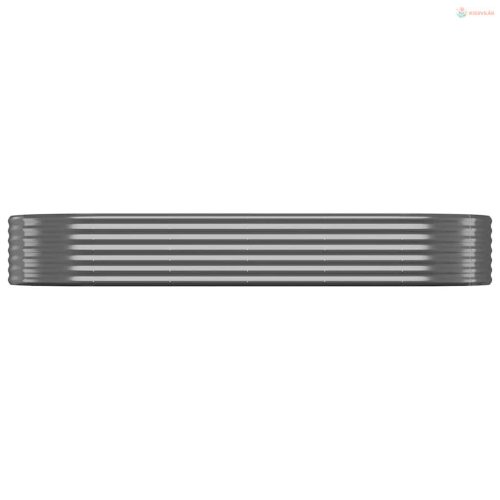 Antracitszürke horganyzott acél kerti magaságyás 249x100x36 cm