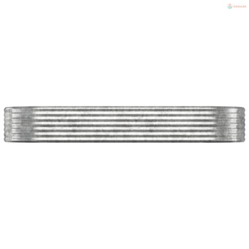 Ezüstszínű horganyzott acél kerti magaságyás 249x100x36 cm