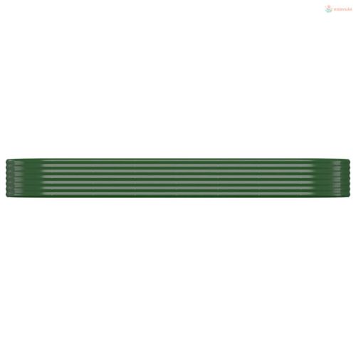 Zöld horganyzott acél kerti magaságyás 322x100x36 cm