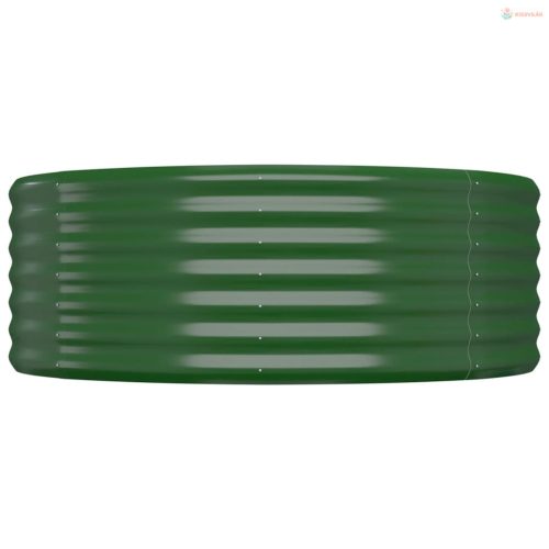 Zöld horganyzott acél kerti magaságyás 322x100x36 cm