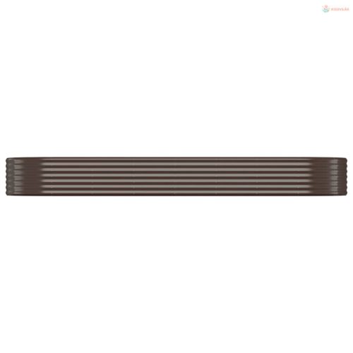 Barna horganyzott acél kerti magaságyás 322x100x36 cm