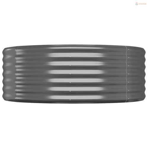 Antracitszürke horganyzott acél kerti magaságyás 322x100x36 cm