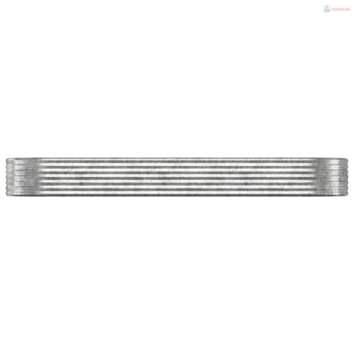 Ezüstszínű horganyzott acél kerti magaságyás 322x100x36 cm