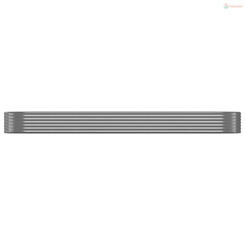 Antracitszürke horganyzott acél kerti magaságyás 396x100x36 cm