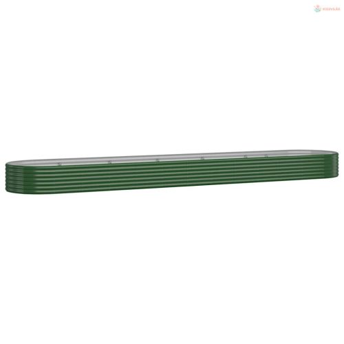 Zöld horganyzott acél kerti magaságyás 507x100x36 cm