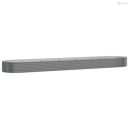 Szürke horganyzott acél kerti magaságyás 507x100x36 cm