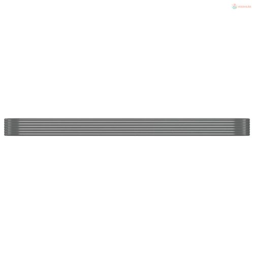 Szürke horganyzott acél kerti magaságyás 507x100x36 cm