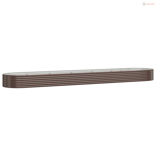 Barna horganyzott acél kerti magaságyás 507x100x36 cm