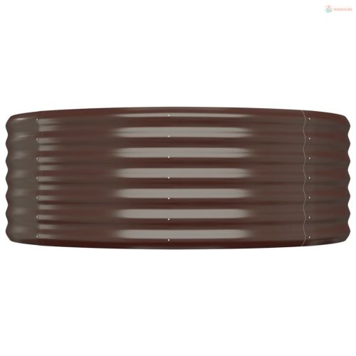 Barna horganyzott acél kerti magaságyás 507x100x36 cm