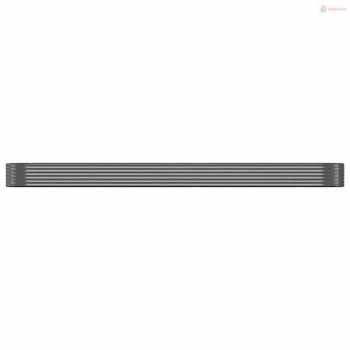 Antracitszürke horganyzott acél kerti magaságyás 507x100x36 cm