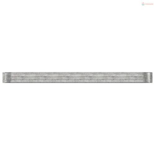 Ezüstszínű horganyzott acél kerti magaságyás 507x100x36 cm