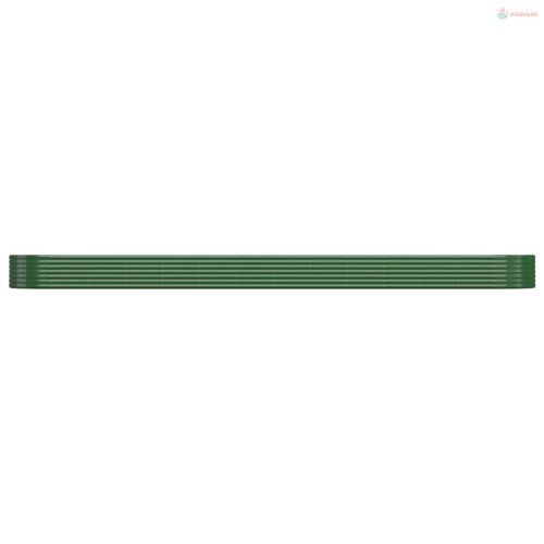 Zöld horganyzott acél kerti magaságyás 544x100x36 cm