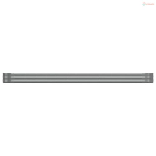 Szürke horganyzott acél kerti magaságyás 544x100x36 cm