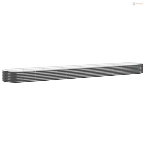 Antracitszürke horganyzott acél kerti magaságyás 544x100x36 cm