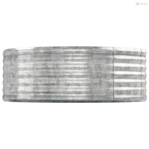 Ezüstszínű horganyzott acél kerti magaságyás 544x100x36 cm