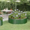 Zöld horganyzott acél kerti magaságyás 140x140x36 cm