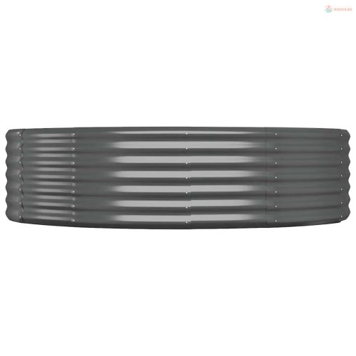 Antracitszürke horganyzott acél kerti magaságyás 140x140x36 cm