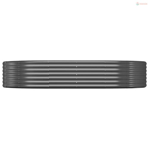 Antracitszürke horganyzott acél kerti magaságyás 214x140x36 cm