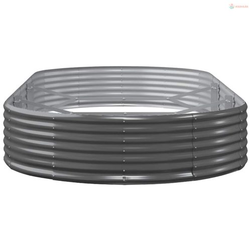 Antracit színű horganyzott acél kerti magaságyás 296 x 140 x 36 cm