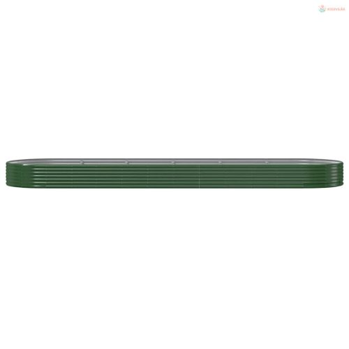 Zöld horganyzott acél kerti magaságyás 523x140x36 cm