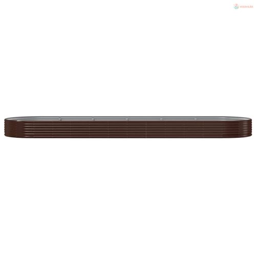 Barna horganyzott acél kerti magaságyás 523x140x36 cm