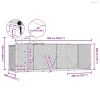 Ezüstszínű horganyzott acél kutyakennel tetővel 6x2x2,5 m