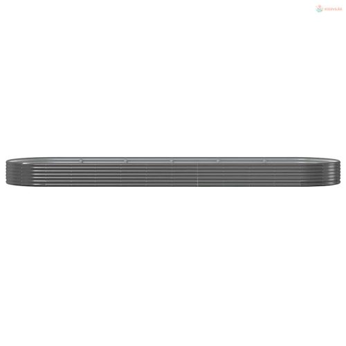 Antracitszürke horganyzott acél kerti magaságyás 523x140x36 cm