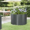 Antracitszürke horganyzott acél kerti magaságyás 100x100x68 cm