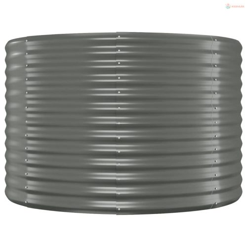 Szürke horganyzott acél kerti magaságyás 175x100x68 cm