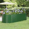 Zöld horganyzott acél kerti magaságyás 249x100x68 cm