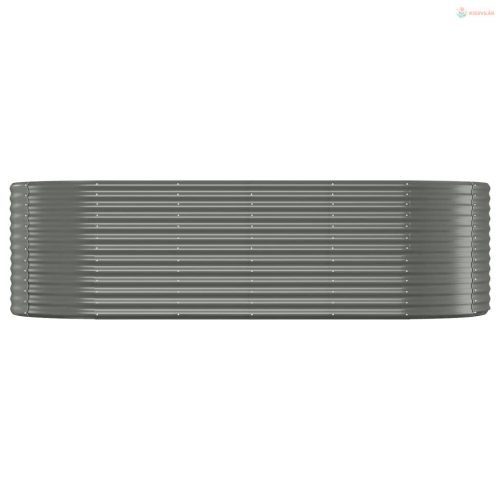 Szürke horganyzott acél kerti magaságyás 249x100x68 cm