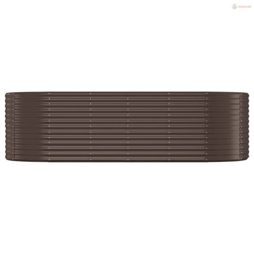 Barna horganyzott acél kerti magaságyás 249x100x68 cm