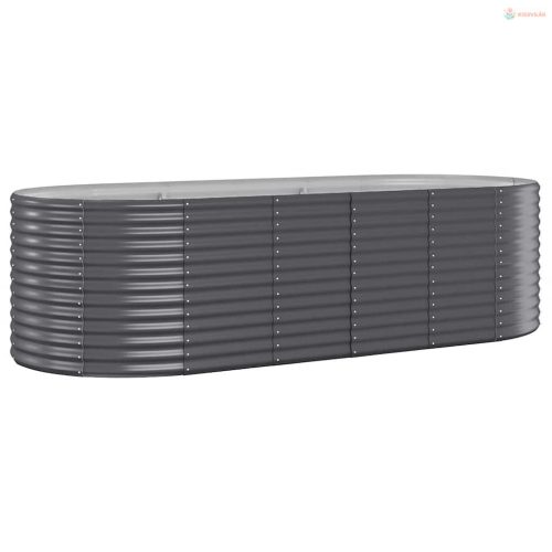 Antracitszürke horganyzott acél kerti magaságyás 249x100x68 cm