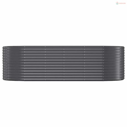 Antracitszürke horganyzott acél kerti magaságyás 249x100x68 cm