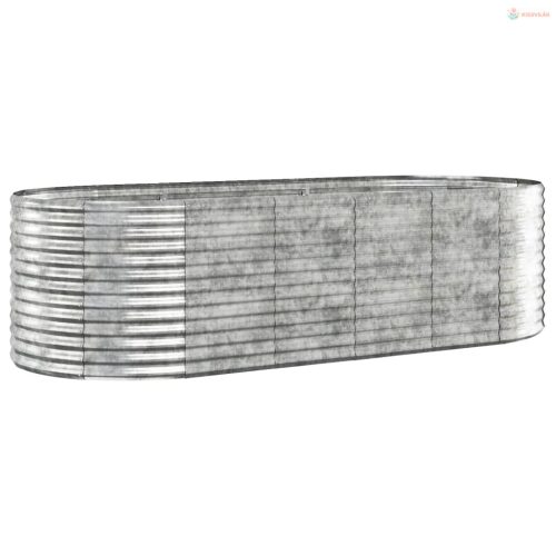 Ezüstszínű horganyzott acél kerti magaságyás 249x100x68 cm