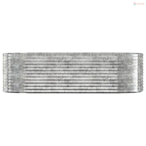 Ezüstszínű horganyzott acél kerti magaságyás 249x100x68 cm