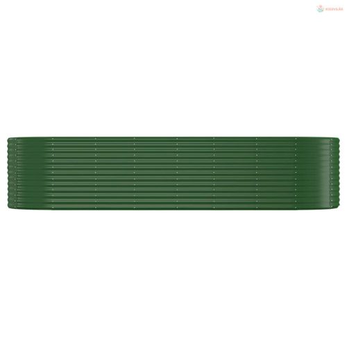 Zöld horganyzott acél kerti magaságyás 322x100x68 cm