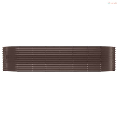 Barna horganyzott acél kerti magaságyás 322x100x68 cm