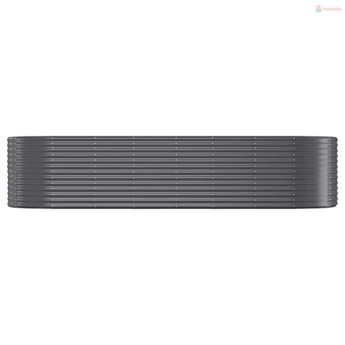 Antracitszürke horganyzott acél kerti magaságyás 322x100x68 cm