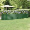 Zöld horganyzott acél kerti magaságyás 396x100x68 cm